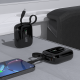 Dudao K32 10000 mAh powerbank with built-in USB-C/Lightning cable - black