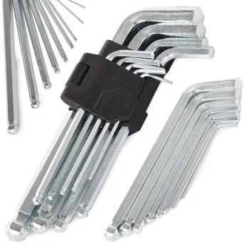 Ball-End Hex Key Wrench Set, 9 Pieces, 1.5-10 mm
