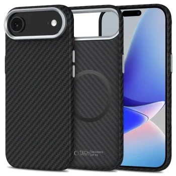 Tech-Protect iPhone 17 Air Case Ion Carbon MagSafe, Black/Silver