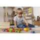 Kruzzel Wooden Blocks, 100 pcs with Bucket and Sorter