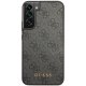 Guess Samsung Galaxy S23 Case 4G Metal Gold Logo Grey