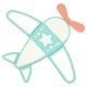 LUMELA dimmable LED ceiling lamp for kids room with remote, airplane design