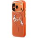 Karl Lagerfeld IML Choupettes Karl Script Logo MagSafe Phone Case Cover iPhone 17 Pro - Orange