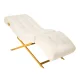 Sillon Umbra Eyelash Treatment Chair White Velour with Gold Base