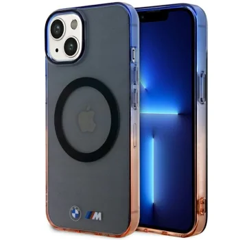 BMW iPhone 14 Plus / 15 Plus Case Gradient Bumper MagSafe, Gray