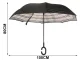 Inverted Folding Umbrella with C-Shaped Handle (105 x 80 cm), Plaid