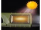 Dynamo Flashlight with Solar Panel and 3 LEDs, Green