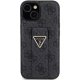 Чехол Guess Grip Stand 4G Triangle Strass для iPhone 15 - черный