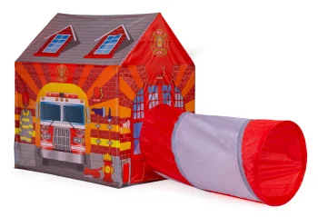 IPLAY Fire Station Play Tent with Tunnel for Kids