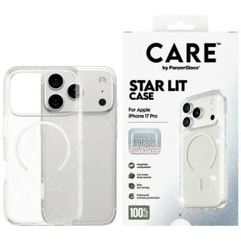 PanzerGlass iPhone 17 Pro Case Urban Explorer MagSafe, Clear Glitter
