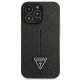 Guess Saffiano Triangle Logo Case for iPhone 14 Pro Max - Black