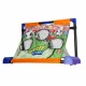 Moving Football Goal with Target Panel and 3 Balls for Kids