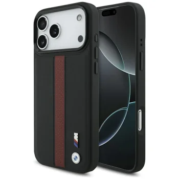 BMW iPhone 17 Pro Max Case M Perforated Stripe Logo MagSafe, Red