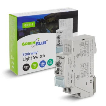 Staircase Timer Switch on DIN Rail GreenBlue GB114, 2300W