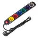 Maclean MCE509 B Power Strip, 6 Outlets, with Switch, 1.5m, Black