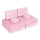 Large Modular Kids Play Couch 8-Piece Buildable Foam Sofa, Pink ECOTOYS
