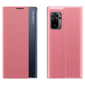 Bookcase Flip Case with Smart Window for Xiaomi Redmi K40 / Poco F3, Pink