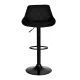 ModernHome Swivel Bar Stool with Adjustable Height and Footrest, Black Velvet