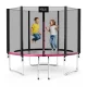 4Fizjo CLASSIC Kids Garden Trampoline, 312 cm (10 FT), Pink/Black