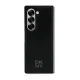 DKNY Plain Leather Metal Stack Logo MagSafe Case for Samsung Galaxy Z Fold 6 - Black