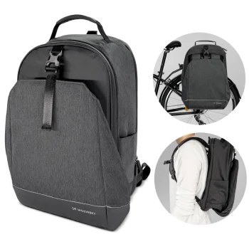 Wozinsky 2-in-1 Bicycle Trunk Bag & Backpack, 40L, Black