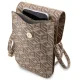 Guess Universal Phone Bag Wallet Gcube Stripe, Brown