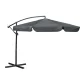 Plonos 488100 Folding Garden Parasol 350 cm with Cover, Grey