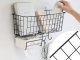 Hanging Metal Basket Organizer Door Shelf, 3 Hooks