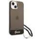 Apple iPhone 14 6.1\'\' Guess Translucent Pearl Strap Case Cover (GUHCP14SHGCOHK), Black