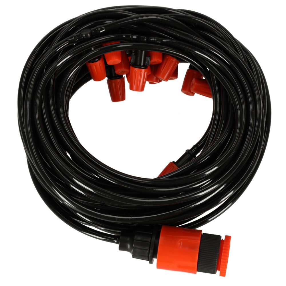Garden misting irrigation system, 15 m, with adjustable nozzles (3)
