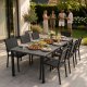 MultiGarden Garden Table 180x90 cm for 8 Persons, Grey