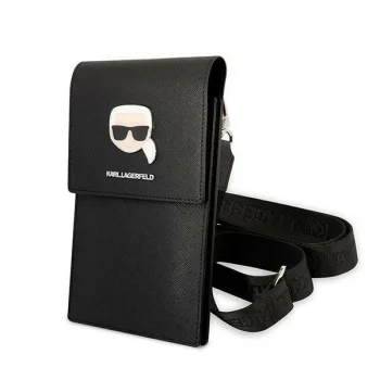 Karl Lagerfeld Metal Karl Head Phone Bag - Black