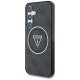 Guess 4G Glitter Triangle Buttons MagSafe Case for Samsung Galaxy S25 Black