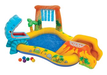 Intex 57444 Inflatable Kids Pool and Water Play Center with Slide
