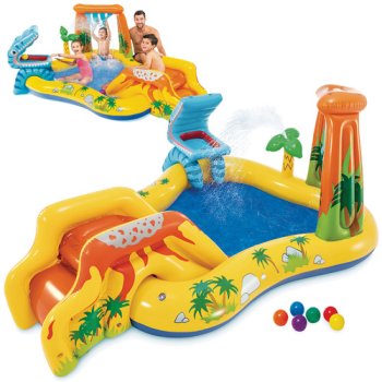 Intex 57444 Inflatable Water Play Center for Kids with Slide