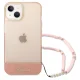 Guess Translucent Pearl Strap Case for iPhone 14 Plus - Pink