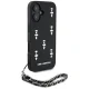 Karl Lagerfeld Saffiano Crystals w/Chain Case for iPhone 16, Black