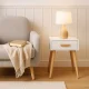 Modern Nightstands Set of 2, Bedside Tables with Drawer ModernHome, White