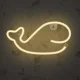 Forever Light FLNE09 LED Neon Whale, Warm White, USB/Battery