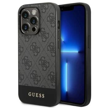 Guess iPhone 14 Pro Max Case 4G Stripe Collection, Grey