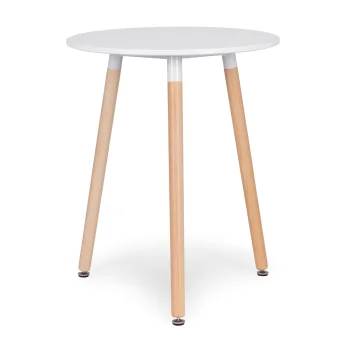 Modern Round Kitchen and Dining Table 60 cm ModernHome, Matte White