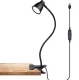 LED Clip-On Desk Lamp, 5W, USB Powered, Black