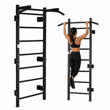 Gymnastic Wall Bars with Pull-Up Bar MOVEPRO 228 cm, Black