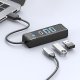 Orico PWC2U-U3 3-Port USB Hub (2x USB-A 3.0, 1x USB-C 3.0), 0.15m, Black