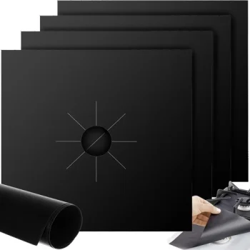 Reusable Gas Stove Protector Non-Stick Gas Stove Burner Cover Mat Pad Clean Liner for Kitchen, 4 pcs.