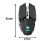 Wireless Gaming Mouse with RGB LED Backlight Rechargeable USB, Black