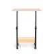 Mobile laptop table with adjustable height and wheels, ModernHome, brown