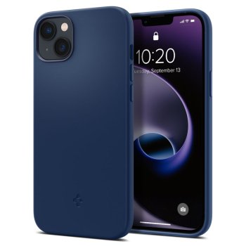 Spigen Silicone Fit Mag Case for iPhone 14 Plus Blue