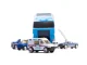 Transporter Truck with Launcher and 6 Police Cars