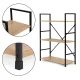Modernhome LOFT Bookcase with Metal Frame, 3 Shelves
